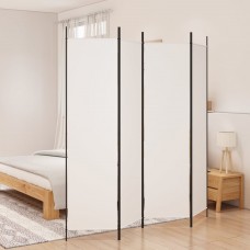 4-paneļu istabas aizslietnis, 200x200 cm, balts audums