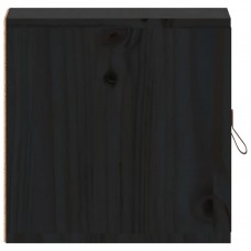 Sienas skapītis, melns, 31,5x30x30 cm, priedes masīvkoks
