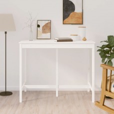 Bāra galds, balts, 140x80x110 cm, priedes masīvkoks