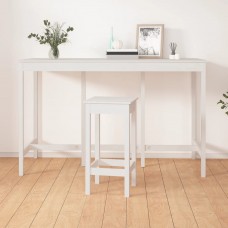 Bāra galds, balts, 180x80x110 cm, priedes masīvkoks