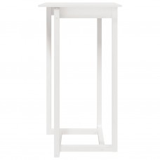 Bāra galds, balts, 60x60x110 cm, priedes masīvkoks