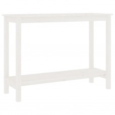 Konsoles galdiņš, balts, 110x40x80 cm, priedes masīvkoks