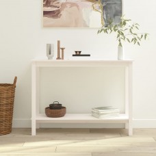 Konsoles galdiņš, balts, 110x40x80 cm, priedes masīvkoks