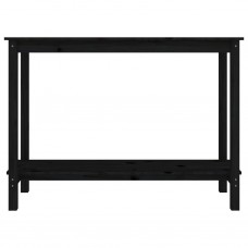 Konsoles galdiņš, melns, 110x40x80 cm, priedes masīvkoks
