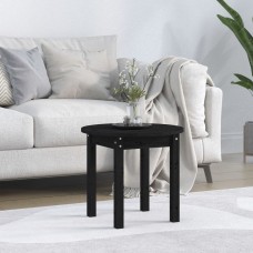 Kafijas galdiņš, melns, ø 45x40 cm, priedes masīvkoks
