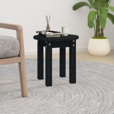 Kafijas galdiņš, melns, ø 35x35 cm, priedes masīvkoks