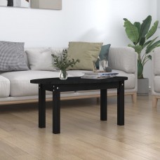 Kafijas galdiņš, melns, 80x40x35 cm, priedes masīvkoks