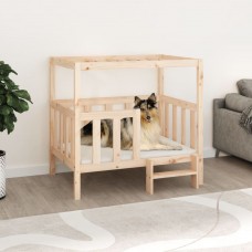 Suņu gulta, 105,5x83,5x100 cm, priedes masīvkoks