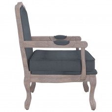 Atpūtas krēsls, tumši pelēks, 64x64x90 cm, samts