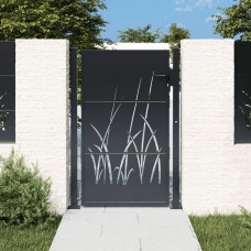Dārza vārti, antracītpelēki, 105x155 cm, tērauds, zāles dizains