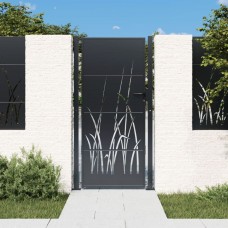 Dārza vārti, antracītpelēki, 105x180 cm, tērauds, zāles dizains