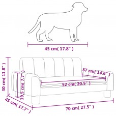 Gulta suņiem, kapučīno, 70x45x30 cm, mākslīgā āda