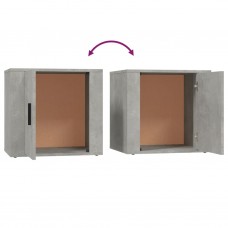 Naktsskapīši, 2 gab., betona pelēki, 50x39x47 cm
