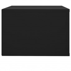 Sienas naktsskapītis, melns, 50x36x25 cm