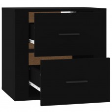 Sienas naktsskapītis, melns, 50x36x47 cm