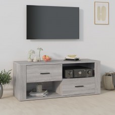 Tv skapītis, pelēka ozolkoka, 100x35x40 cm, inženierijas koks