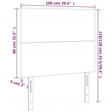 Gultas galvgaļi, 2 gab., 100x5x78/88 cm, tumši pelēks audums