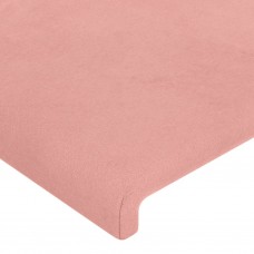 Gultas galvgaļi, 4 gab., 100x5x78/88 cm, rozā samts