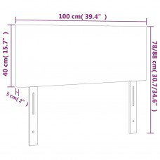 Gultas galvgalis ar led, 100x5x78/88 cm, tumši brūns audums