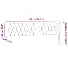 Gultas galvgalis ar led, 180x7x78/88 cm, gaiši pelēks audums