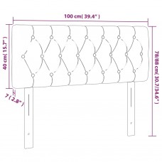 Gultas galvgalis ar led, 100x7x78/88 cm, gaiši pelēks samts