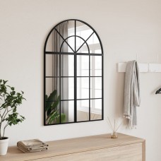 Sienas spogulis, melns, 60x90 cm, dzelzs