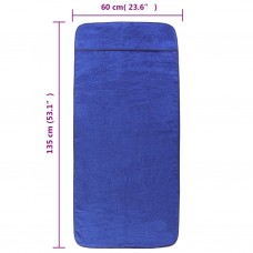 Pludmales dvieļi, 4 gab., 60x135 cm, audums, 400 g/m2, zili