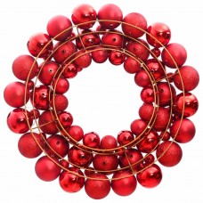 Ziemassvētku vainags, sarkans, 45 cm, polistirols