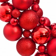 Ziemassvētku vainags, sarkans, 45 cm, polistirols