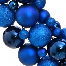 Ziemassvētku vainags, zils, 45 cm, polistirols