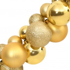 Ziemassvētku bumbiņu virtene, zelta, 175 cm, polistirols