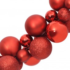 Ziemassvētku bumbiņas, sarkans, 175 cm, polistirols