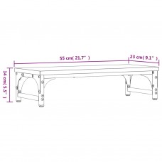 Monitora paliktnis, pelēks, 55x23x14 cm, inženierijas koks