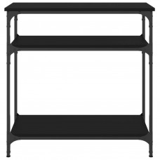Konsoles galdiņš, melns, 75x29x75 cm, inženierijas koks