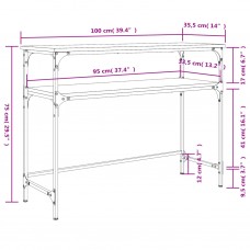 Konsoles galdiņš, ozolkoka, 100x35,5x75 cm, inženierijas koks