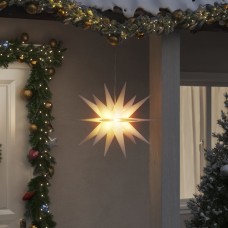 Ziemassvētku lampa ar led, salokāma, balta, 57 cm