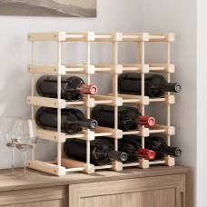 Vīna pudeļu plaukts 20 pudelēm, 46,5x23x46,5 cm, priedes koks