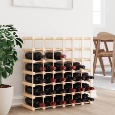 Vīna pudeļu plaukts 42 pudelēm, 68,5x23x68,5 cm, priedes koks
