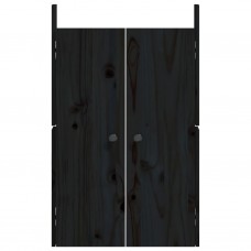 Āra virtuves durvis, melnas, 50x9x82 cm, priedes masīvkoks