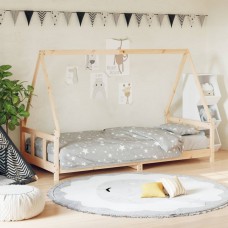 Bērnu gultas rāmis, 90x190 cm, priedes masīvkoks