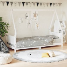 Bērnu gultas rāmis, balts, 80x200 cm, priedes masīvkoks