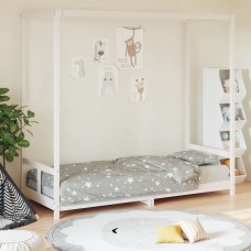 Bērnu gultas rāmis, balts, 80x200 cm, priedes masīvkoks