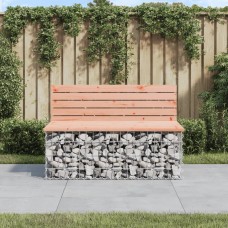 Dārza sols, gabiona dizains, 103x70x65 cm, egles masīvkoks