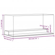 Vitrīnas kaste, caurspīdīga, 19,5x8,5x8,5 cm, akrils