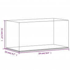Vitrīnas kaste, caurspīdīga, 24x12x11 cm, akrils