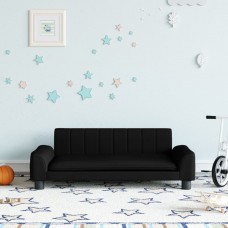Bērnu dīvāns, melnu, 90x53x30 cm, audums