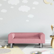 Bērnu dīvāns, rozā, 70x45x26,5 cm, samts