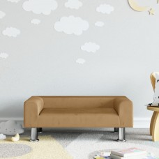 Bērnu dīvāns, brūns, 70x45x26,5 cm, samts