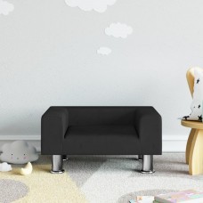 Bērnu dīvāns, melns, 50x40x26,5 cm, samts