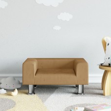 Bērnu dīvāns, brūns, 50x40x26,5 cm, samts